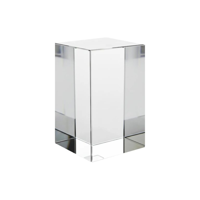 Bloque de cristal K9 rectangular 50 × 50 × 80 mm — grabado interior xTool F2 Ultra UV