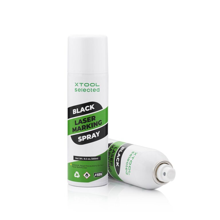 Spray de marcado láser negro xTool — 250 ml, para metal, cerámica y vidrio