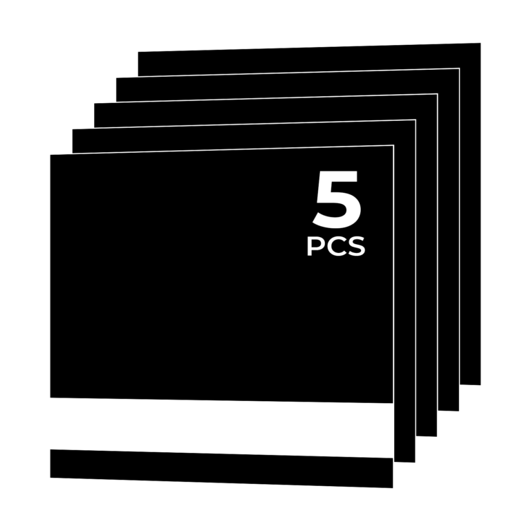 Plástico bicolor para grabado láser xTool 1,3 mm negro a blanco — 5 hojas de 30 × 30 cm