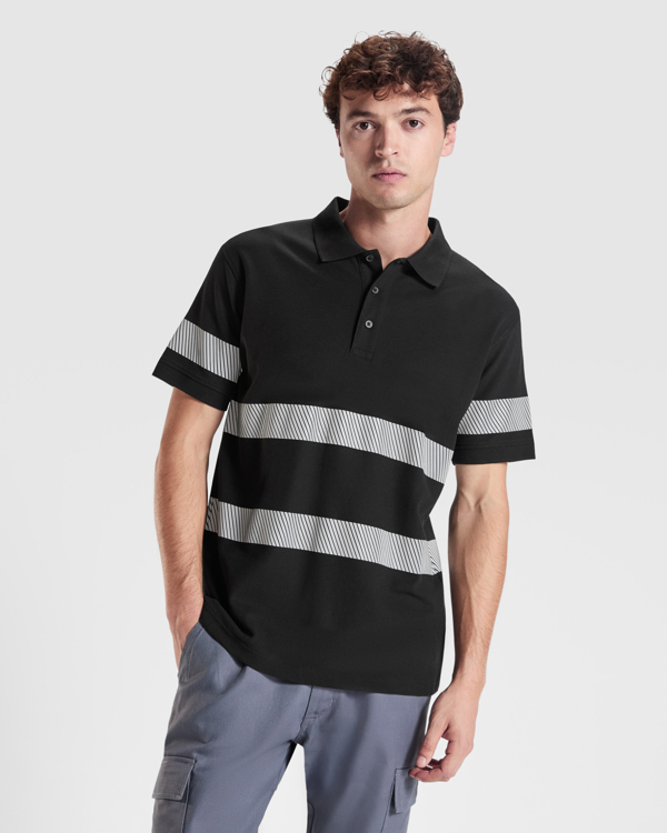Polo alta visibilidad Roly Foran negro puesta