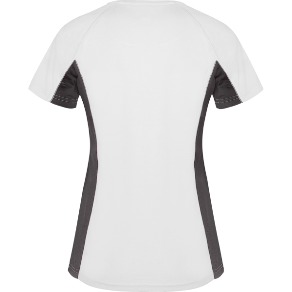 Camiseta Roly Shanghai Woman blanco/plomo oscuro espalda