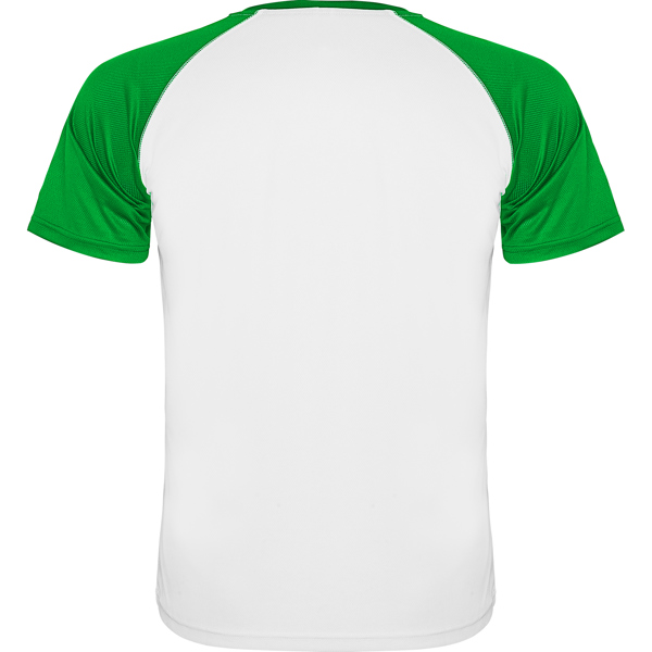Camiseta Roly Indianapolis blanco/verde helecho espalda