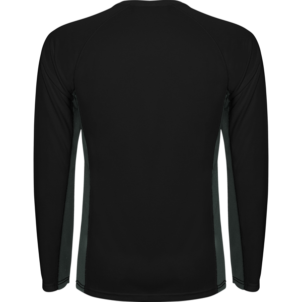 Camiseta Roly Shanghai L/S negro/plomo oscuro espalda