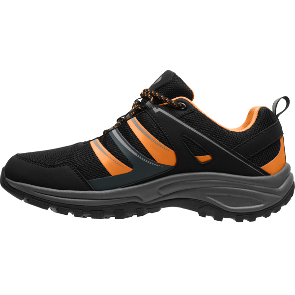 Zapatilla de trekking Roly Marc negro/naranja fluor espalda
