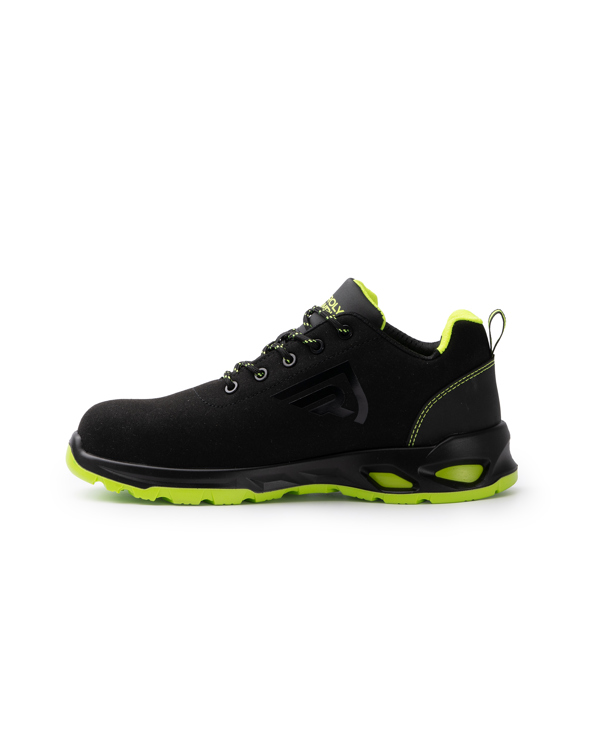 Calzado de seguridad Roly Ceryson negro/ amarillo fluor espalda