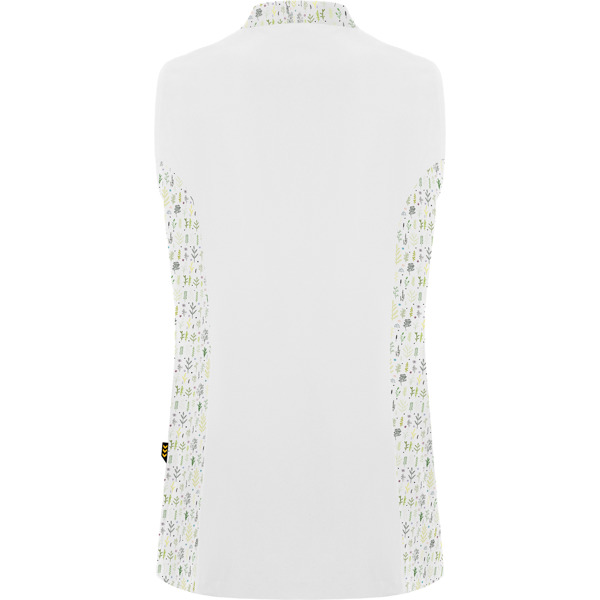 Delantal Roly Aldany blanco/print botanico espalda